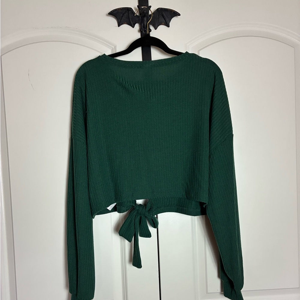 Bohemian Dark Green Top with wrap bottom Soft Stretch size 2X-3X - Picture 2 of 11